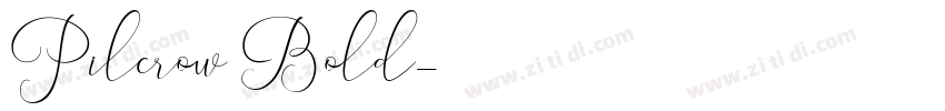 Pilcrow Bold字体转换